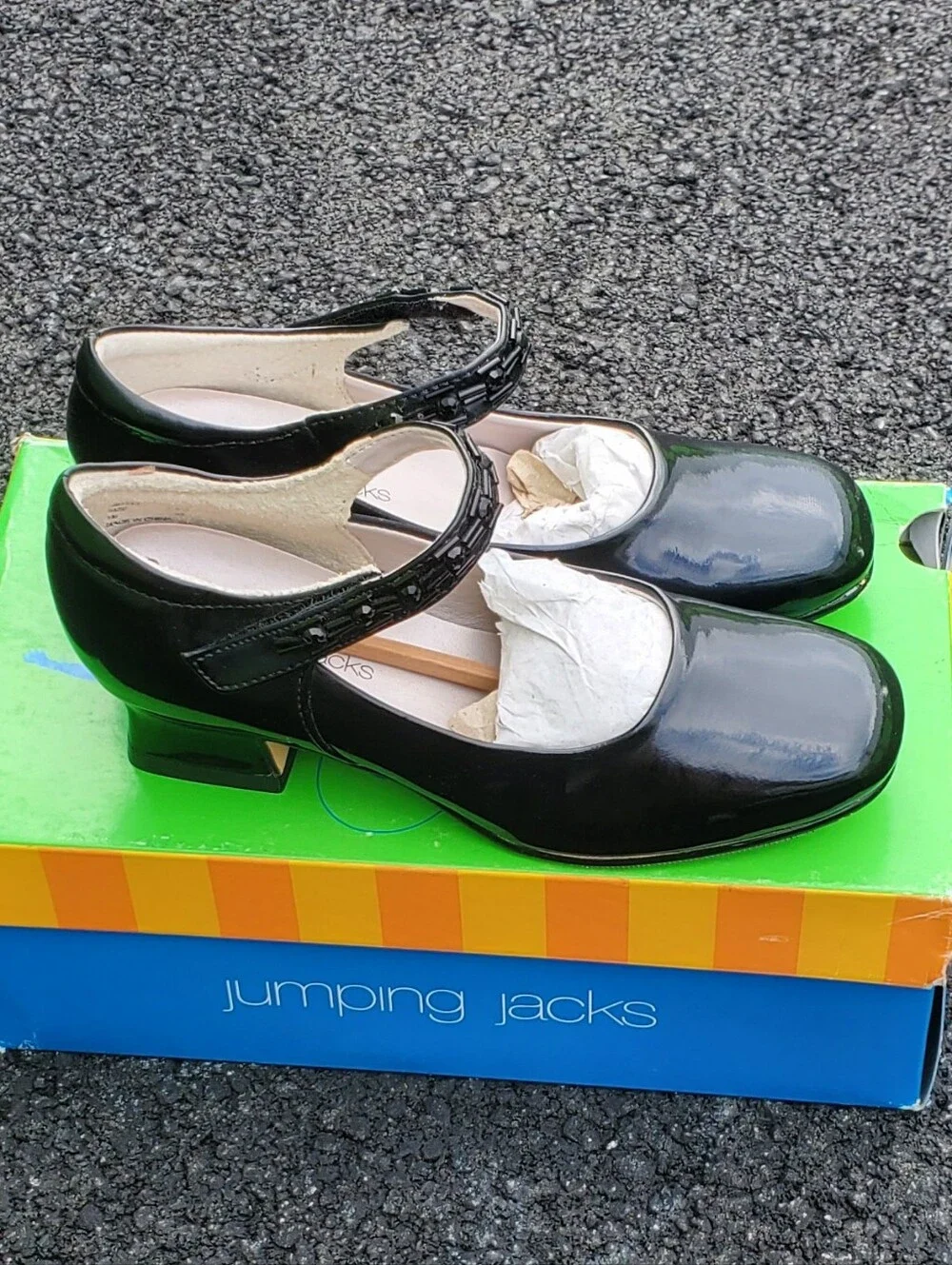 Black Patent Mary Jane Flats - Junior's